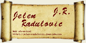 Jelen Radulović vizit kartica